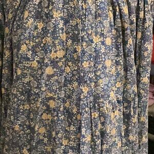 Floral Blue and Yellow Women's Skirt